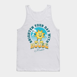 HOUSE MUSIC  - Brighten Your Day (blue/orange) Tank Top